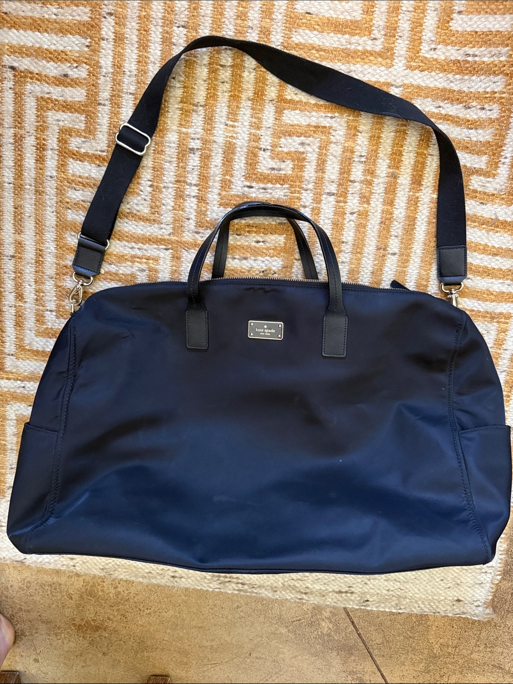 Kate Spade Black Duffel Bag Tote